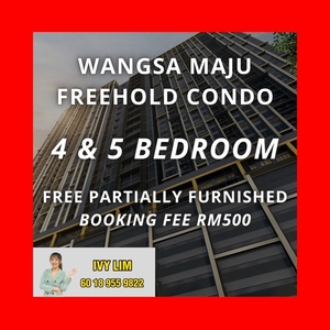 Altris Residence, Wangsa Maju, Kuala Lumpur - Freehold Condo 4 & 5 Bedroom Free Furnished Full Loan