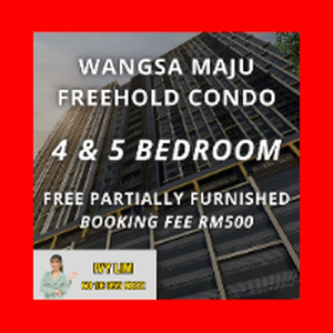 Altris Residence, Wangsa Maju, Kuala Lumpur - Freehold Condo 4 Bedroom Free Furnished Full Loan