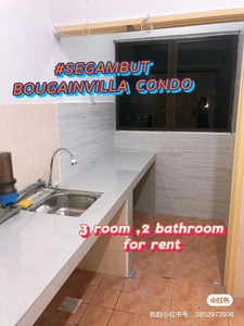Bougainvilla condo for rent, segambut, partially furnished