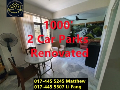 Mahsuri Apartment - Fully Renovated - 1000' - 2 Car Parks - Bayan Baru