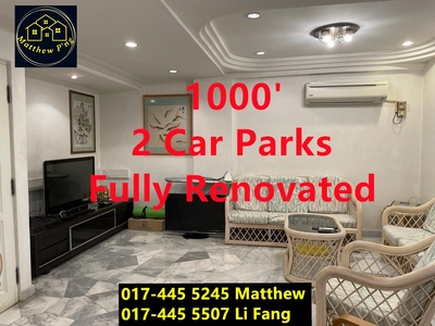 Mahsuri Apartment - Fully Renovated - 1000' - 2 Car Parks - Bayan Baru