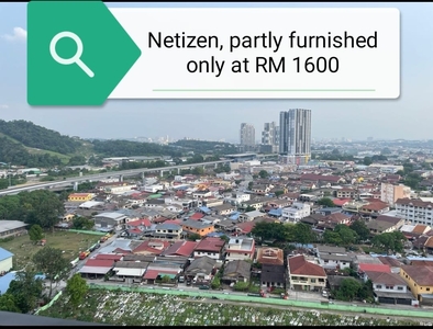 Netizen + Partly Furnished + Lowest Rental + RM 1600