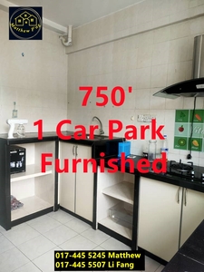Relau Vista Apartment - 750' - Partly Furnished - 1 Car Park - Relau