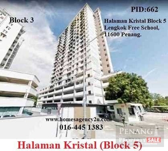 Ref:10252, Halaman Kristal Block 5 Apartment at Jalan Free School, Jelutong near General Hospital, KOMTAR