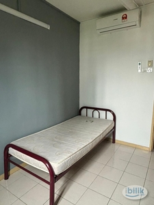 ✨Affordable Fully Furnished Single Room ✨ @ Sri Jati 2, Special Promotion, New Aircond Wardrobe Table Chair Mattress