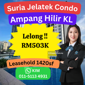 Cheap Rm147k Suria Jelatek Condominium @ KL