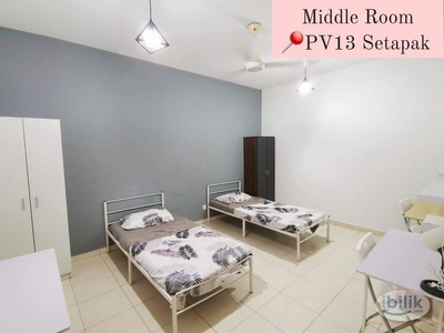 Comfy ⭐️ Male Shared Room with WIFI, Wate & LOW Rental at PV13 Setapak