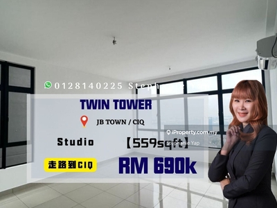Twin Tower Apartment, Walking distance to ciq, Jb Town,less unit sell