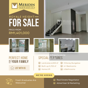 3 Storey Bungalow @ Royale Height