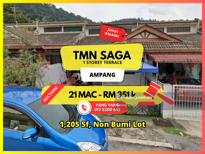 Bank Auction Save Rm49k 1 Storey Terrace @ Tmn Saga Ampang