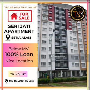 Freehold Below Mv, 100% Loan, Seri Jati Apartment, Setia Alam