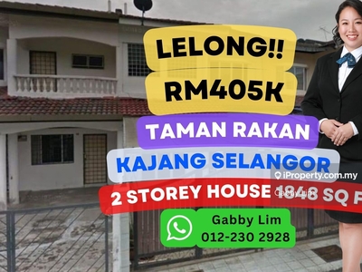 Lelong Super Cheap 2 Storey House @ Taman Rakan Kajang Selangor