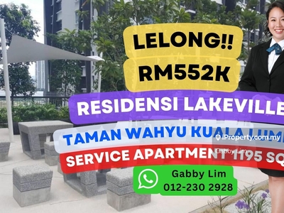 Lelong Super Cheap Service Residence @ Lakeville Taman Wahyu KL