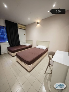 [A&N] Twin Bed Room with Private Bathroom in Damansara Utama Near Starling Mall / Bandar Utama with Zero Deposit
