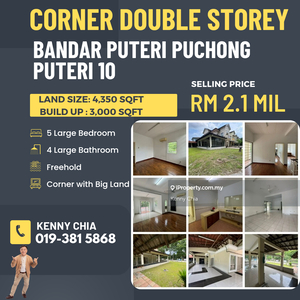 Corner (58 x 75) Double Storey Renovated Puteri 10 Puteri Puchong