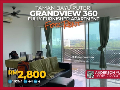 Huge Space/ Fully Furnished/ 4 Bedrooms/ Permas Jaya/ For Rent