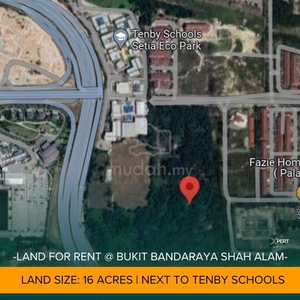 Land for Rent Next to Tenby Schools @ Setia Alam, Bukit Bandaraya
