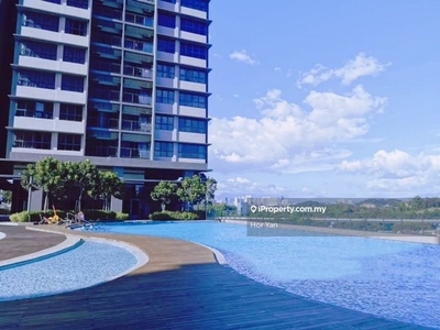 Seventeen Residences, studio for sale, swimming pool view
