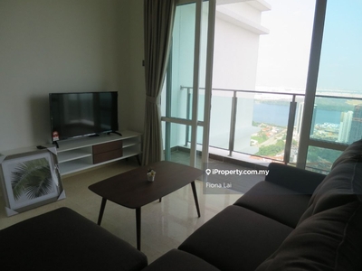 Tritower 1 bedder sea view fully furnished unit for rent, near Ciq Rts