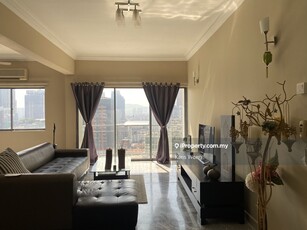 Beautiful 2 beds f/furnished unit with unblocked city view for rent