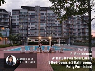 P' Residence at Batu Kawa Near Pine Square 3 Bedrooms Unit For Rent