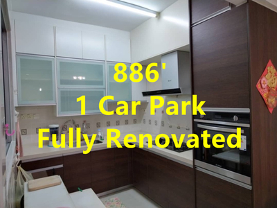 Sri Kristal Apartment - Fully Renovated - 1 Car Park - 886' - Farlim