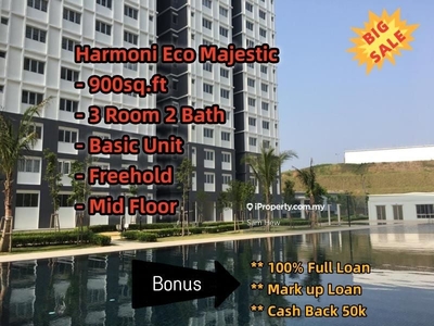 Harmoni Eco Majestic, 100% Full Loan, Mark Up loan, Mid Floor