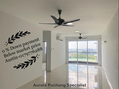 0% down payment Aurora residence puchong prima near LRT 100% Loan