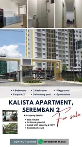 Kalista 1 Apartment, Seremban 2 for SALE ▶ Nice Place, Murah, Loan ◀