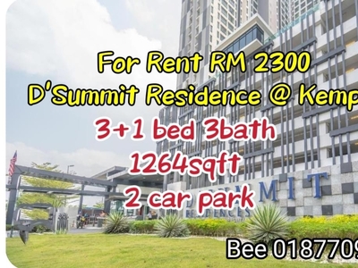 D'Summit Residences Kempas 3bed Fully Furnished For Rent