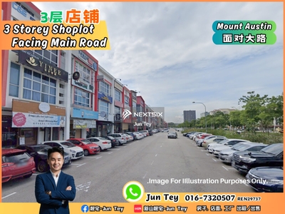 Mount Austin 3 Storey Shop Facing Main Road Good Location Unit For Sale!!Mount Austin,Setia Indah,Johor Bahru