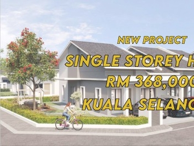New Project Kuala Selangor Single Storey House with 8 Acres Lake Park For Sale