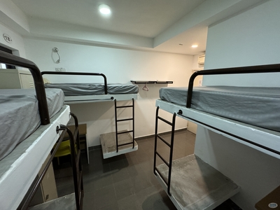 1 Month Deposit Promo 3 Bunk Bed Room with Private Bathroom at Bukit Bintang 5 mins walk to Monorail Hang Tuah & MRT Merdeka