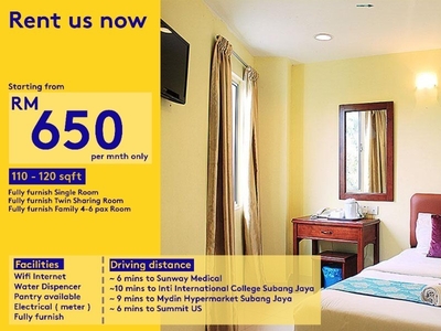 Co-Living Room for Rent - Sunrooms @ Bandar Sunway