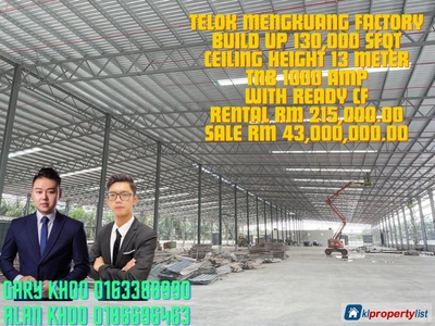 Factory for sale in Telok Panglima Garang