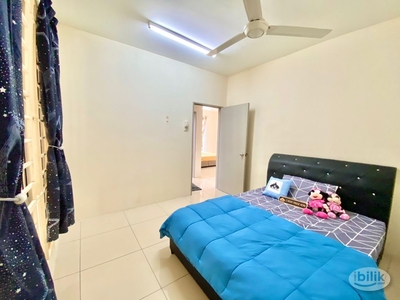【Private Non-sharing】Super Cozy Room【Big size room with Queen Bed】 near LRT Wangsa Maju, PV128 Setapak, Taman Melati, Sentul, KL, KLCC, Danau Kota etc