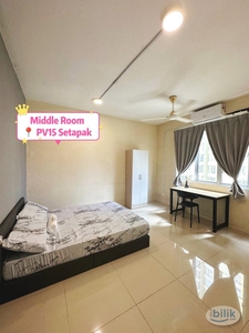Ready Move In‼️ Cozy & Lovely Fully Furnished Middle Room at PV15 Setapak