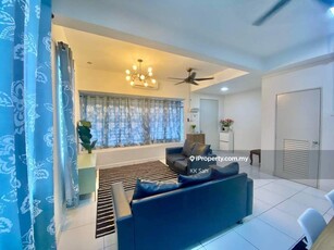 Full Loan Gated Guarded 2 Storey End Lot Terrace House with Furnished