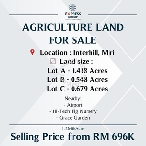 Agriculture Land at Interhill, Miri [3 Lands Available]