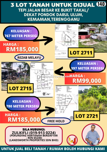 Residential Land For Sale at Kemaman