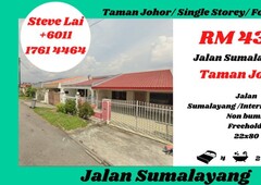 Taman Johor/ Single Storey/ For Sale