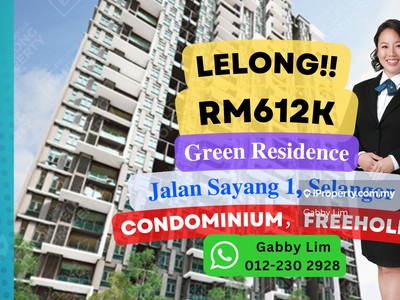 Lelong Super Cheap Condominium Freehold Green Residence Selangor