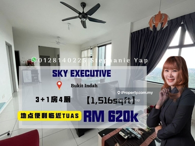 Sky Executive Apartment, Bukit Indah, Cw3 bus to Tuas, High Floor