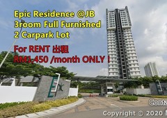 Epic Residence 3room Full Furnished 2 Carpark JB