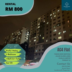 AC4 Flat, Taman Sri Sentosa, Jalan Klang Lama