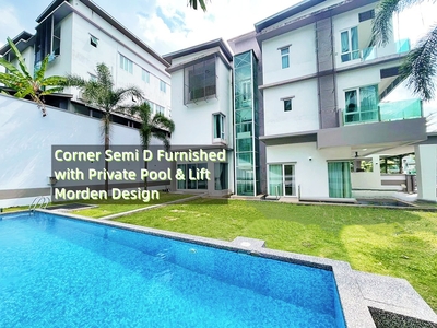 Beverly Heights, Ampang, 3 storey Semi D For Rent, Furnished, Corner