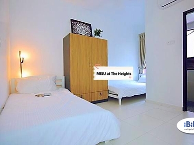 Single/Share Master room for rent at The Heights Residence with private ?bathroom !!!