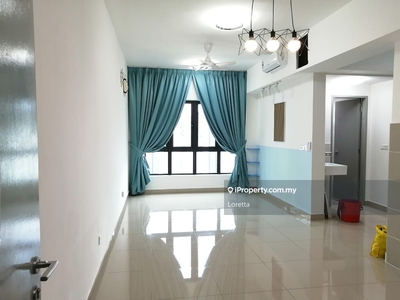 Ocean Theme 2r1b Partial Furnished, 2 Aircons, City View Condo
