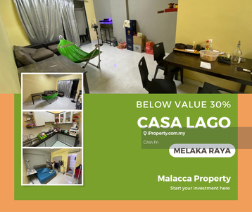 Super Below Value 30% Good Investment Rental Casa Lago Melaka Raya