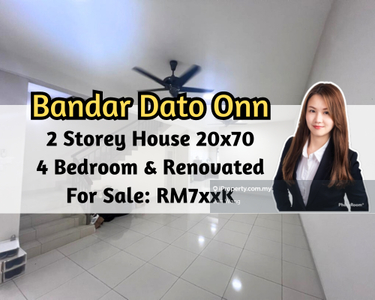 Bandar Dato Onn, 2 Storey House 20x70, Renovated, 4 Bedroom